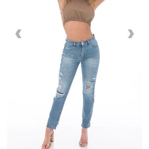 Vervet high rise modern mom jeans